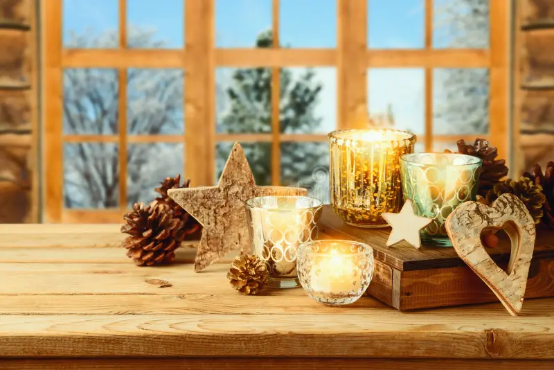 candle decoration ideas for Bedroom in a window