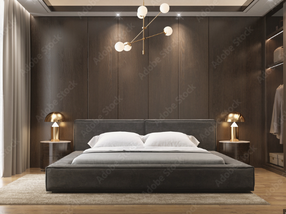 dark gray colored room