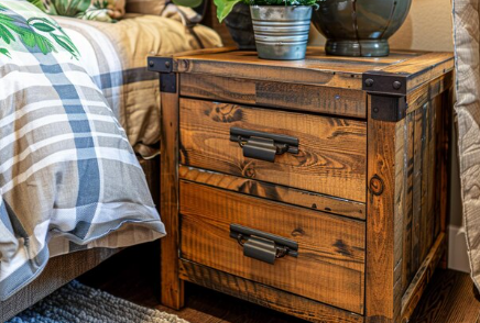 DIY solid wood Nightstand with Drawers